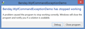 An ugly exception before your app crashes