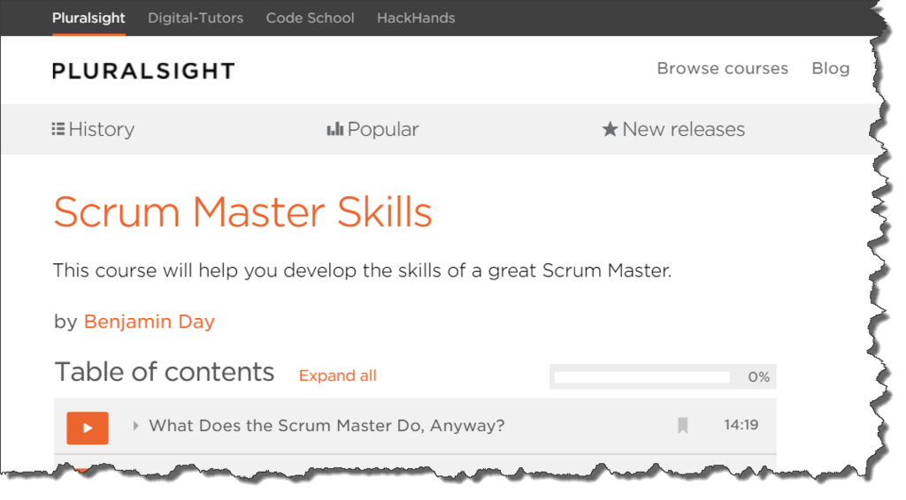 Scrum Master Skills @ Pluralsight